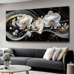 White Orchid Canvas Wall Art by Unknown