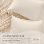Ivory White Twin Duvet Cover, 100% Sandwashed Cotton Soft Twin Size Duvet Cover - Image 6