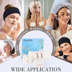 DiyJibb 9 Pcs Spa Headband for Washing Face, Skincare Headband and Wristband Set - Image 4