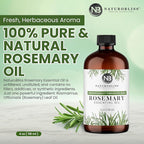 NaturoBliss 100% Pure Rosemary Essential Oil Therapeutic Grade Premium Quality - Image 2