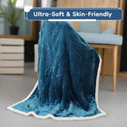 LaffyLo Heated Throw Blanket 50 x 60, Fast Heating Electric Blanket, Dual-Sided - Image 3