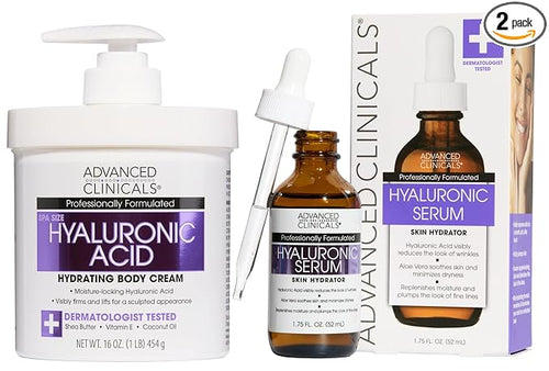 Advanced Clinicals Hyaluronic Acid Moisturizer Body Cream + Hyaluronic Acid by AdvancedClinicals