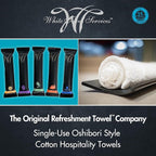 White Towel Services 8" x 8" inch Moist Cotton Towel Individually Wrapped - Image 2