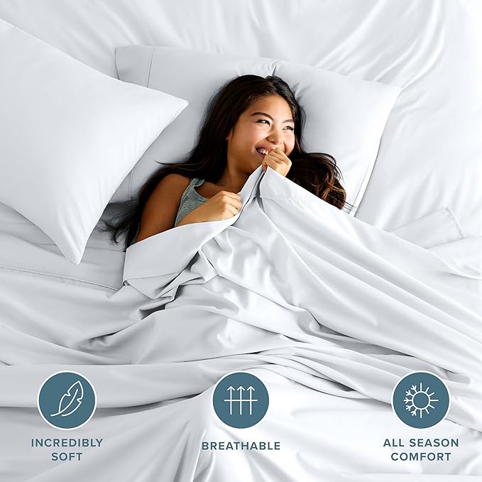 Bare Home Queen Flat Sheet - Image 3