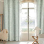 Beauoop Green Floral Jacquard Blackout Curtains 63 Inches Long 2 Panels - Image 8