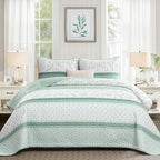 Quilt Set King Size, 3 Piece Soft Lightweight Microfiber Quilt Bedding Set by HOME