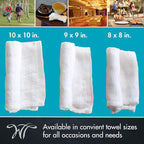 White Towel Services 8" x 8" in Moist Cotton Towel Individually Wrapped - Image 8