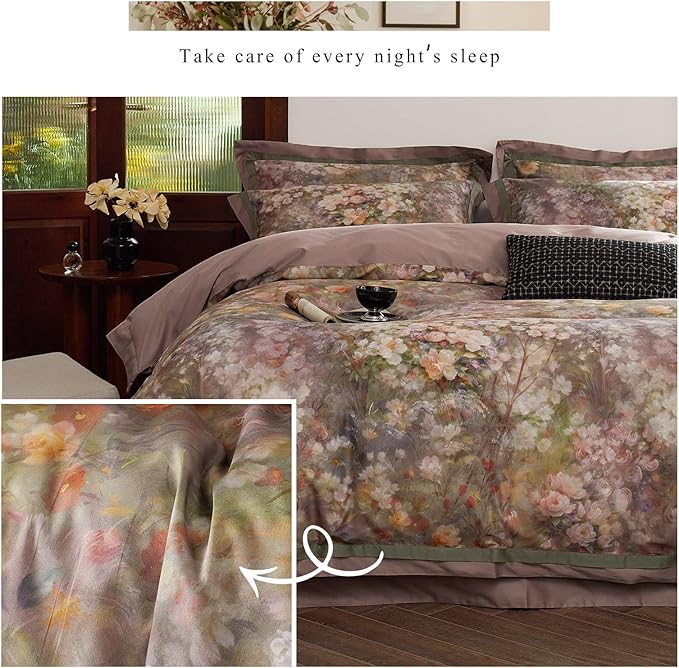 mixinni Vintage Floral Duvet Cover Set - Image 7