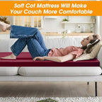 CYMULA Camping Cot Mattress 2in Memory Foam Sleeping Pad, Soft Warm Non-Slip - Image 8