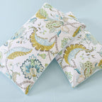 mixinni Boho-Chic King Size Duvet Cover Paisley Light Blue and Light Green Long - Image 7