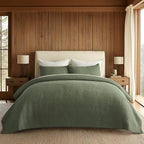 EVERGRACE Cross Stitch Pre-Washed Cotton Quilt Bedding Set King Size, Oversized by EVERGRACEHOME