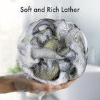 AmazerBath Charcoal Loofah Sponge, Large Shower Loofah 75g/PCS - Image 3