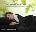 Royale Linens Cooling Pillow Cases Queen Size Set of 2-100% Rayon Derived from - Image 4