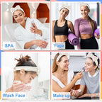 Tigeen 52 Pieces Spa Headband for Washing Face Bulk Soft Coral Fleece Skincare - Image 6