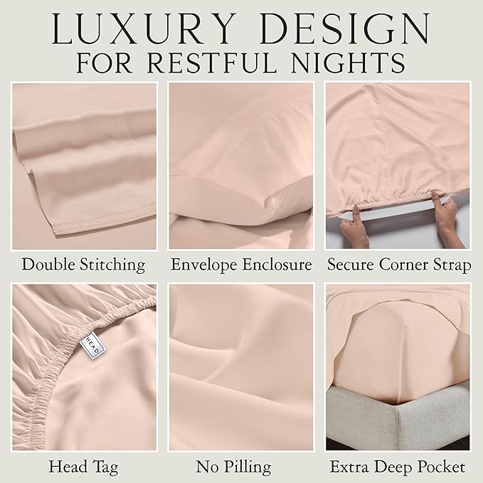 Karissa Mae Cooling Bamboo Viscose Standard Size Pillowcase Set | 100% - Image 3