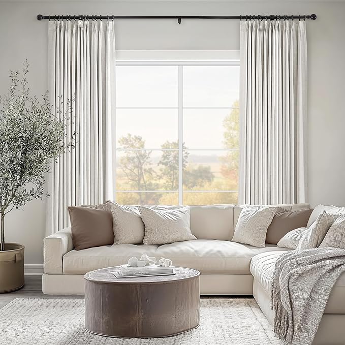 Topfinel 94 Inches Long Full Blackout Linen Curtains - Image 6