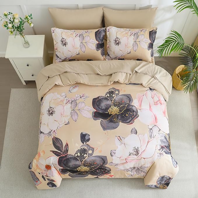 Yogeneg Queen Comforter Set 7 Piece Bed in a Bag, Soft Microfiber Comforter - Image 3