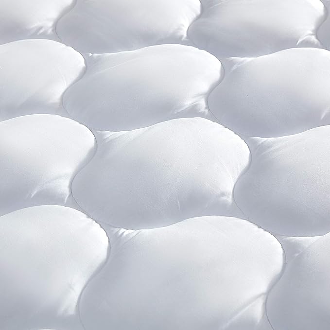 SLEEP ZONE Full Size Mattress Pad Protector, Quilted Fitted Bed Mattress Topper - Image 6
