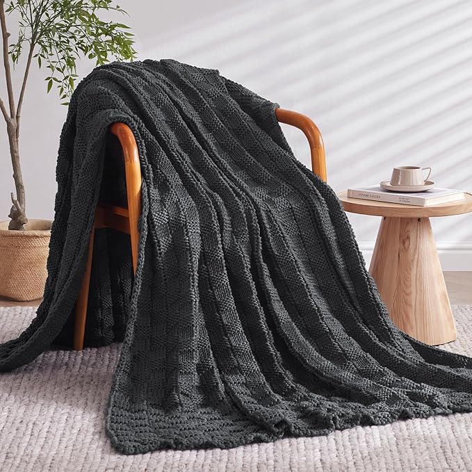 Knitted Weighted Blanket Kids, No Beads Heavy Blanket 40” x 60'' 7lbs, - Image 2