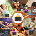 Flame Essential Oil Diffuser, Upgrade 7 Colour Lights Aromatherapy Diffuser - Image 7