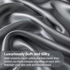 BEDELITE Satin Fitted Sheet and Pillowcase Set, Luxury Soft Similar to Silk - Image 3