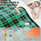 Green Heated Blanket Electric Throw 50X60, Heating Blanket - Image 2