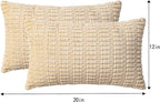 Aegero Pack of 2 Corduroy Decorative Throw Pillow Covers 12x20 InchSoft Boho - Image 7