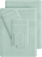 Belizzi Home 100% Cotton Towel Set, Contains 6 Soft Bath Towel, 6 Hand Towels - Image 3