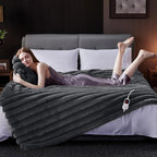 Heated Throw Blanket, Faux Fur Cozy Heating Blanket - Image 5