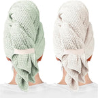 ROLSHOL 2 Packs Large Microfiber Hair Towels by ROLSHOL