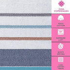 CASA COPENHAGEN White Bay 4Pcs 100% Egyptian Cotton Designer Hand Towels Gift - Image 4