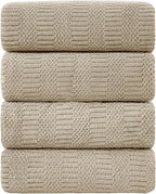 Ycosy 4 Pack Extra Large Microfiber Bath Towels Set, 35x70 inches, Less Lint by Ycosy
