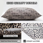 MANSPHIL Leopard Brown Print 100% Silk Pillowcase King Size, Hidden Zipper - Image 6