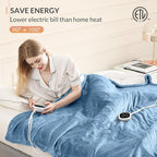 HOMLYNS LuxeHeat Heated Blanket Electric Blanket King Size, Soft Flannel Sherpa - Image 6