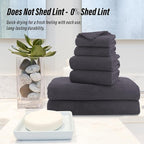 MOONQUEEN Ultra Soft Towel Set-Quick Drying-2 Bath Towels 2 Hand Towels 2 - Image 5