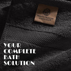 Black Bath Towel Set of 6 - Image 3