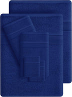 Belizzi Home 100% Cotton Towel Set, Contains 6 Soft Bath Towel, 6 Hand Towels - Image 3