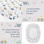 lasoftan Kids Sheet Set Full Size, Boys Full Sheet Set - Image 4