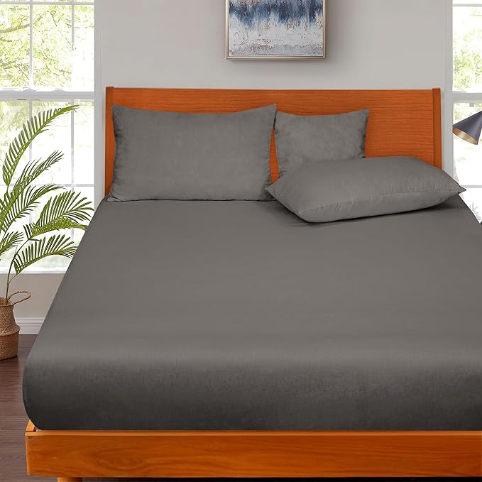 ROYALE LINENS 300 Thread Count 100% Long Staple Combed Cotton Fitted Sheet Twin - Image 9