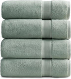 Springtree Home Luxury Bamboo Rayon Bath Towel Set of 4 | 35% Bamboo Rayon by SpringtreeHome