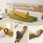 Body Pillow for Adults – Long Bolster Pillow for Bed, Round Cuddle Pillow - Image 6
