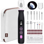 Electric Nail Drill, Cordless 2000 mAh Rechargeable Portable Nail File 12 in 1 by VFD