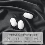 INFIIXSO Silk Pillow Cases 2 Pack Standard Size, Ultra Smooth & Soft Mulberry - Image 2