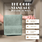 White Classic Green Hand Towels - Image 2