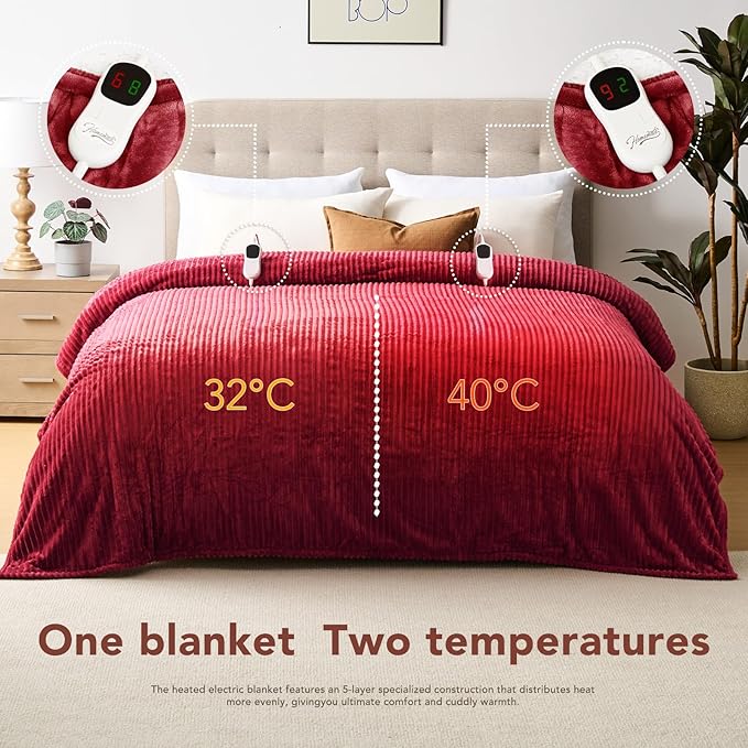 Homemate Electric Blanket King Size- 100"x90" Heated Blanket King Size - Image 8