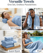 LANE LINEN 100% Cotton Bath Towels 6 Piece Set - Image 7