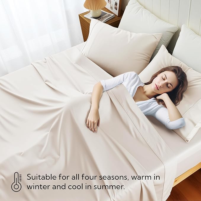 Cotton Flat Sheets Only, 600 TC 100% Cotton Flat Sheet Top Sheet Only, Twin - Image 7