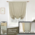 DriftAway Double Layer Linen Blackout Tie Up Curtains Thermal Insulated Fully - Image 8