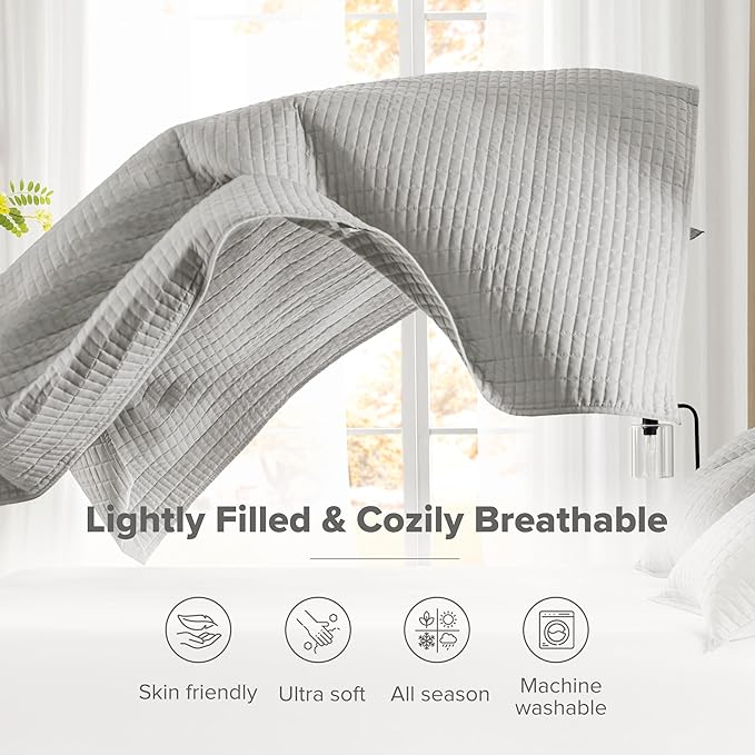 Comfort Spaces Kienna Quilt Set- Double Sided Stitching Design Summer Blanket - Image 4