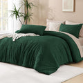 Andency Dark Emerald Green Oversized King Comforter 128''x120'', 3 Pieces Soft by Andency